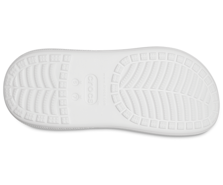 Crocs Classic Crush Platform Clogs Sandals - White