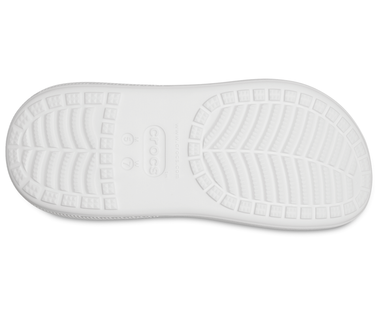 Crocs Classic Crush Platform Clogs Sandals - White