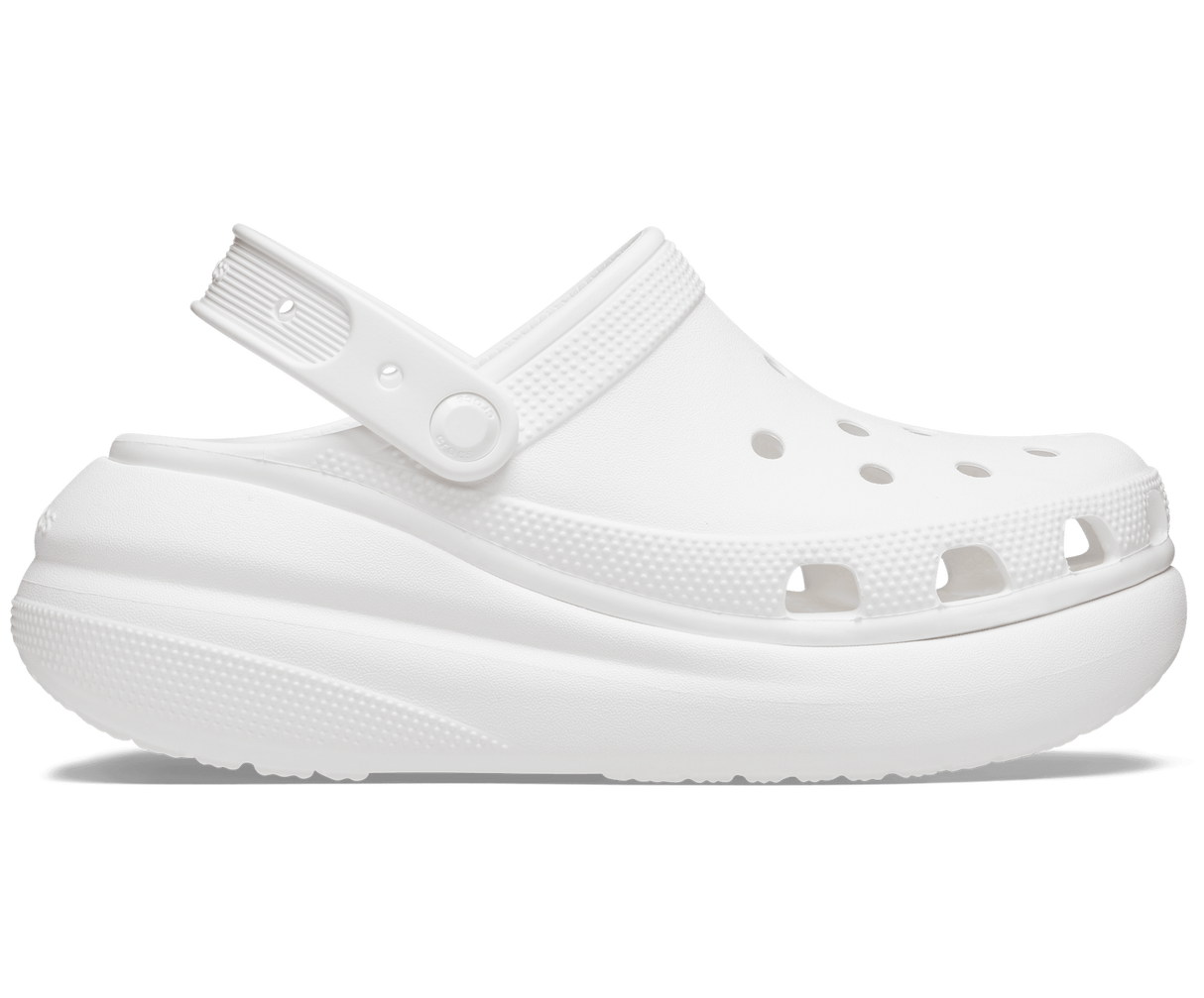 Crocs Classic Crush Platform Clogs Sandals - White