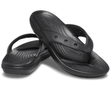 Crocs Mens Classic Flip Lightweight Comfortable Flip Flop Sandal - Black