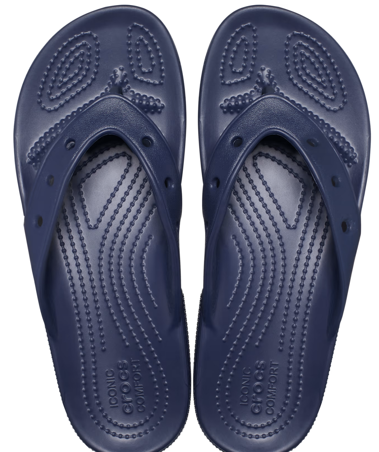 Crocs Mens Classic Flip Flops Comfortable Lightweight Sandal- Navy