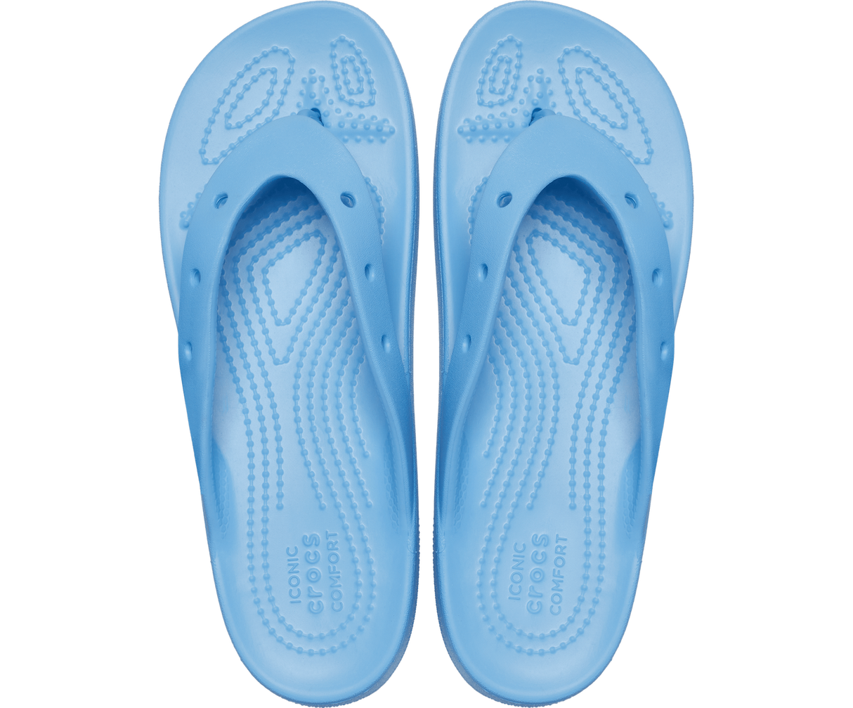 Crocs Womens Classic Platform Flip Flop Thongs - Oxygen Blue