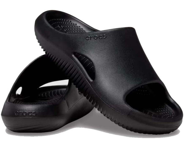 Crocs Mellow Recovery Slides Flip Flops Thongs - Black