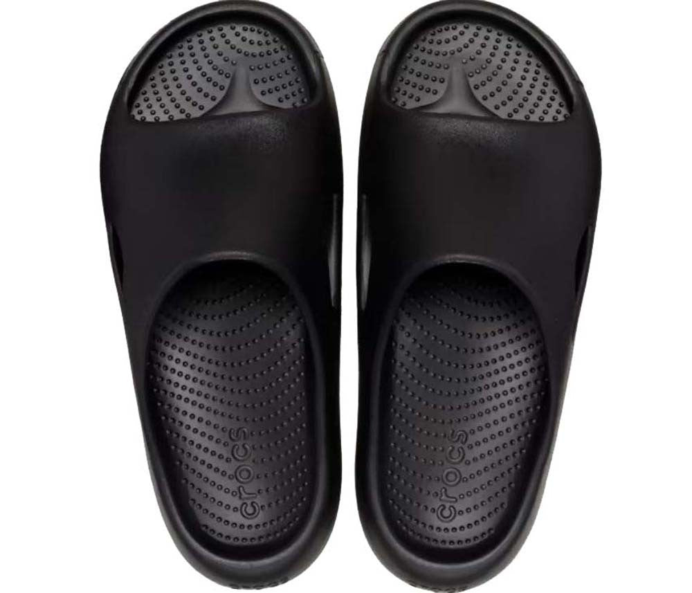 Crocs Mellow Recovery Slides Flip Flops Thongs - Black