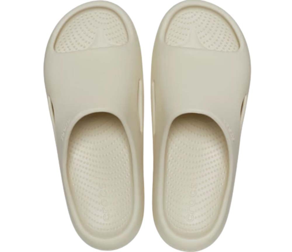 Crocs Mellow Recovery Slides Flip Flops Thongs - Bone