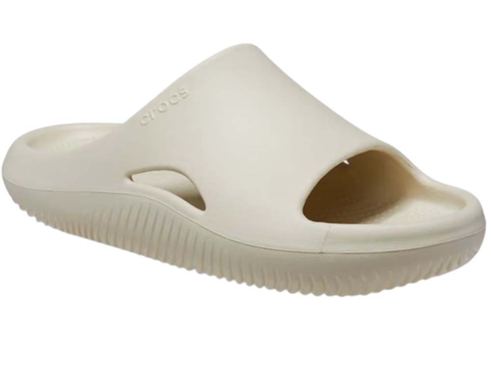 Crocs Mellow Recovery Slides Flip Flops Thongs - Bone