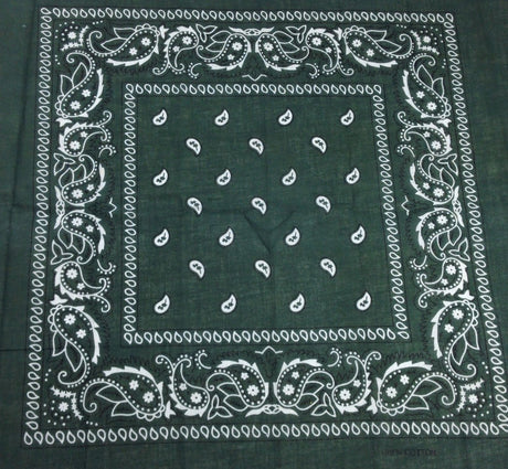 20x BANDANA Paisley 100% COTTON Head Wrap Durag Bandanna Scarf Mask BULK - Black with White Peace Symbol