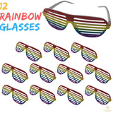 12x RAINBOW GLASSES Sunglasses Mardi Gras Gay Pride LGBT Party Costume BULK