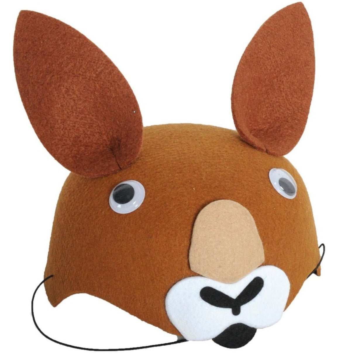 12x 55cm Kangaroo Animal Hat Costume Accessory | Felt | Elastic Chin Strap | Australian Theme