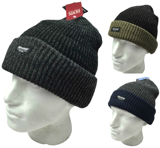 3M THINSULATE BEANIE Hat Warm Winter Cap Pull On Insulation Snow Ski Contrast Cuff