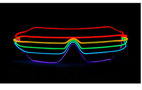 LED Light-Up Rainbow Glasses Sunglasses Mardi Gras Gay Pride LGBTQ Party Costume