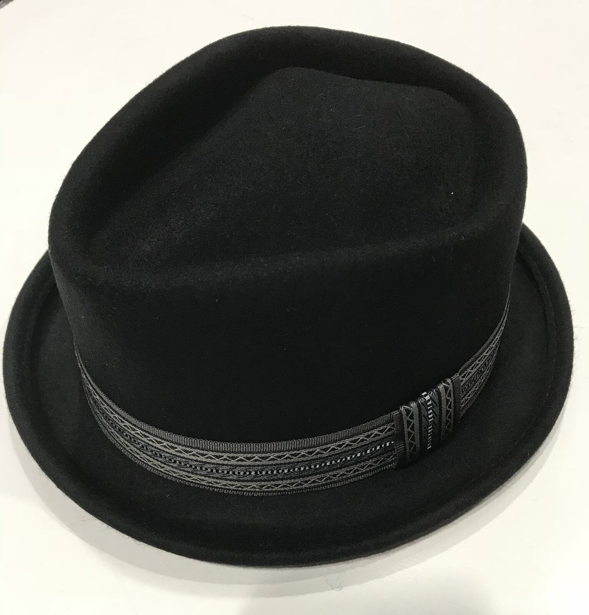 Mens Wool Felt Mr Parker Fedora Hat Warm Winter - Black