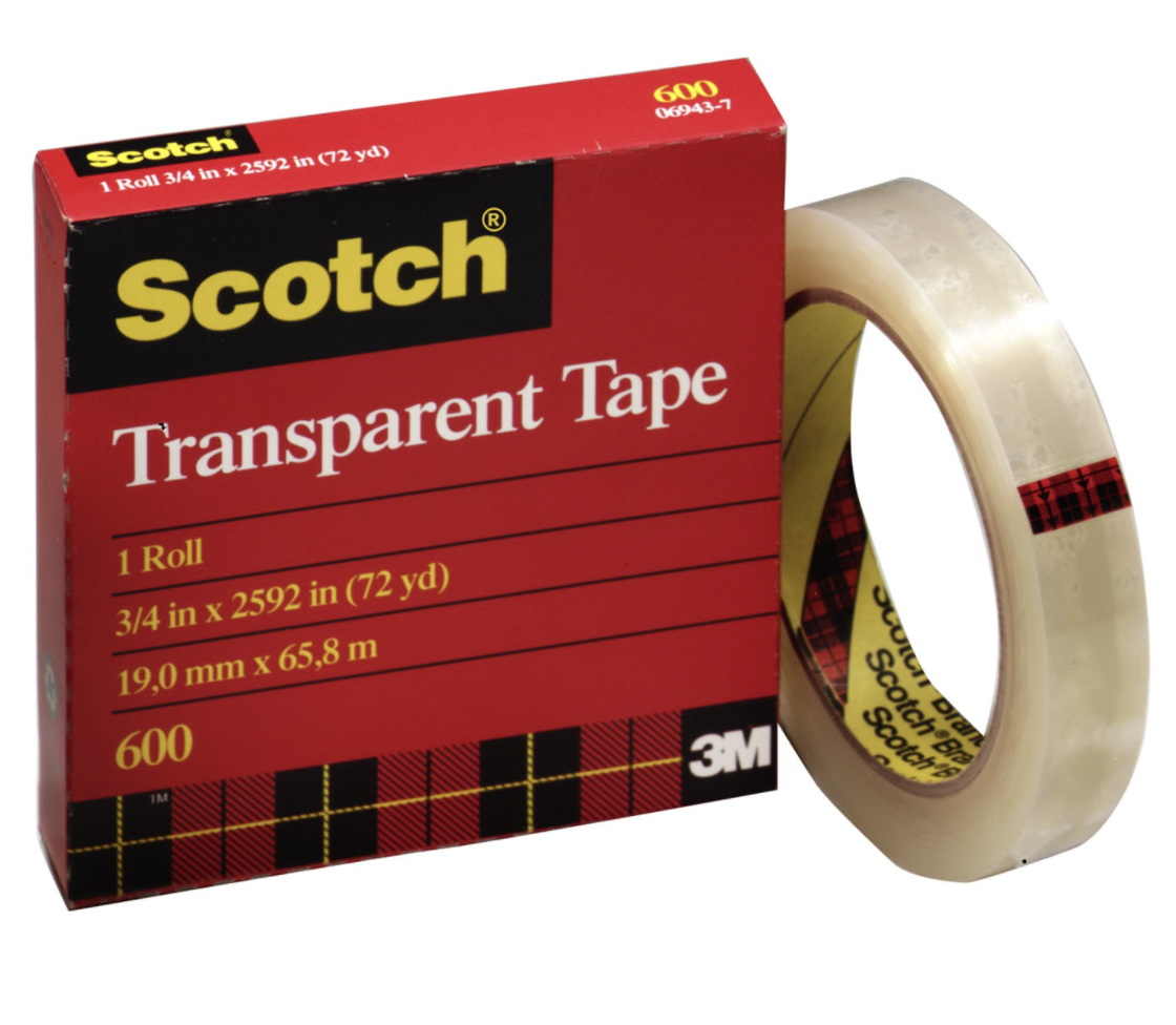 Scotch 3M Transparent Tape 25.4Mm x 65.8M