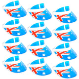 12x Australian Flag Plastic Visors | Patriotic Sun Hat Australia Day