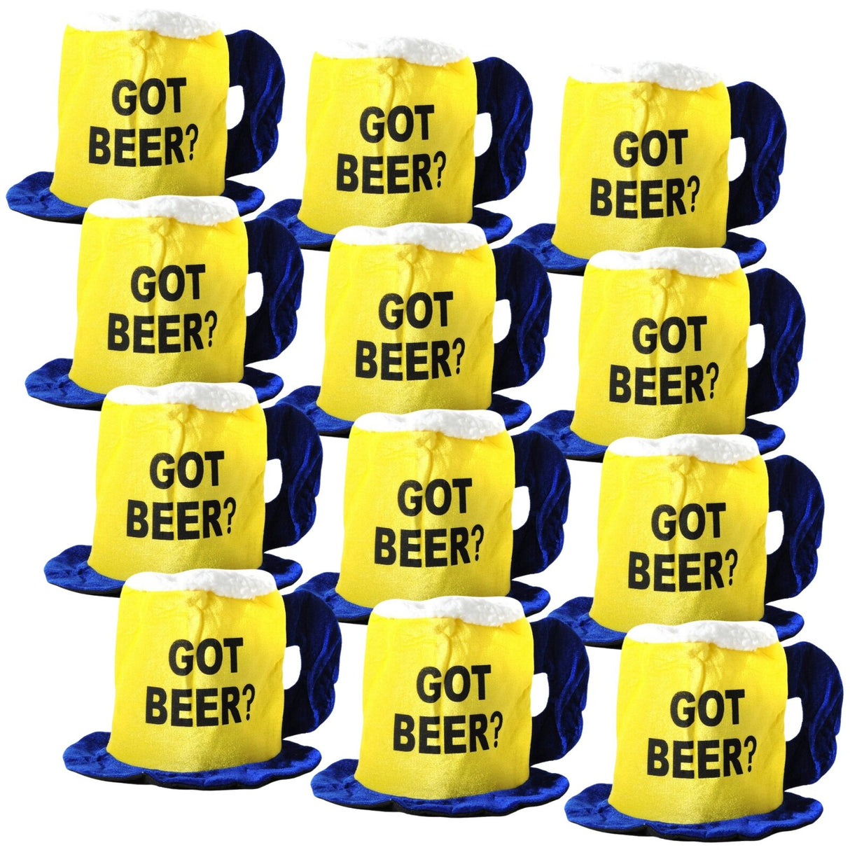 12x Got Beer? Novelty Fabric Hat – Fun Costume Accessory for Parties & Events