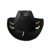 6x Crocodile Dundee-Style Black Cowboy Hat – Adjustable Chin Cord for Outback & Western Themes