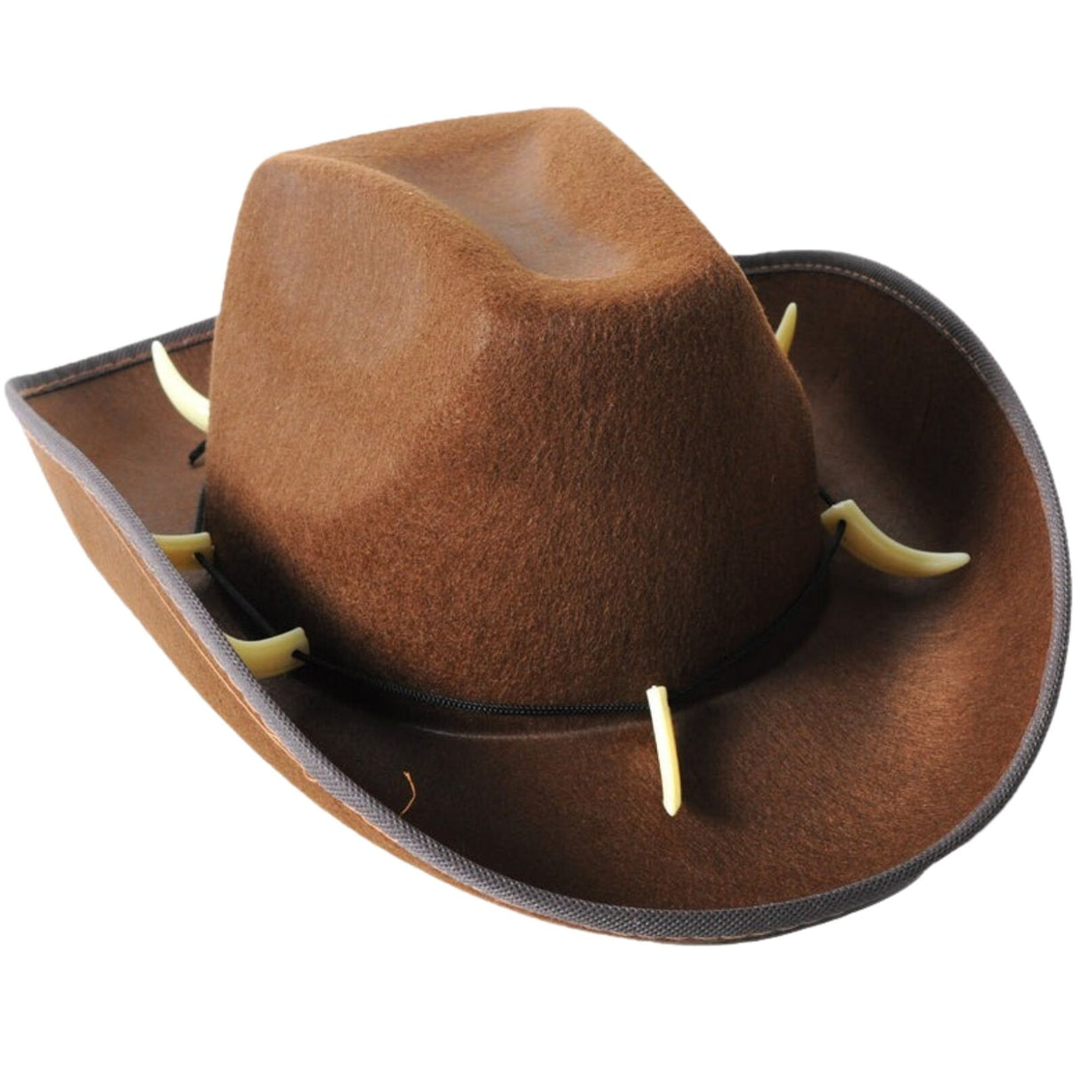 6x Crocodile Dundee-Style Brown Cowboy Hat – Outback-Inspired with Adjustable Chin Cord