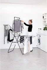 BRABANTIA 25m Hang On Drying Rack in Black Drying Airing Rack Clothing Horse Stand