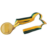 METAL WINNER GOLD MEDAL 1st Party Favours Sports Day 40cm Ribbon - Green/Gold