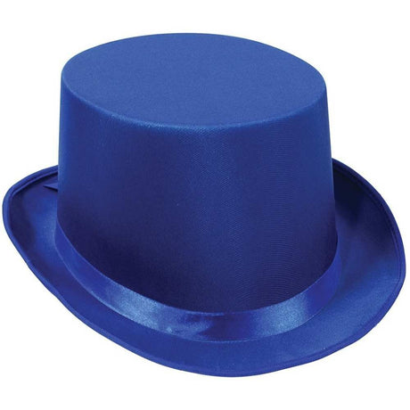 SATIN TOP HAT Costume Party Cap Fancy Dress Trilby Fedora One Size - Hot Pink