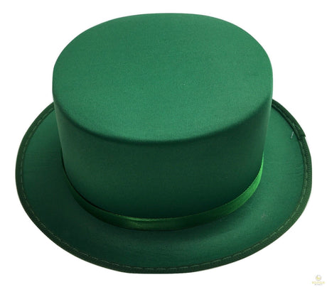 SATIN TOP HAT Costume Party Cap Fancy Dress Trilby Fedora One Size - Light Green