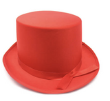 SATIN TOP HAT Costume Party Cap Fancy Dress Trilby Fedora One Size - White