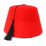 TURKISH HAT Red Green Fez Tarboosh Dress Up Costume Party Moroccan - Red