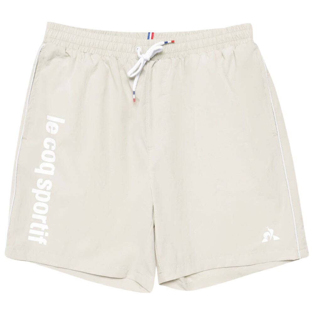 Le Coq Sportif Mens Tennis Padel Concurrent Shorts Bottoms - Oat