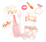 10x Bride To Be Photo Booth Props Hens Bridal Party Bachelorette Selfie - Pink