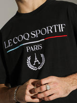 Le Coq Sportif Mens Parisien Tee Top T Shirt - Black