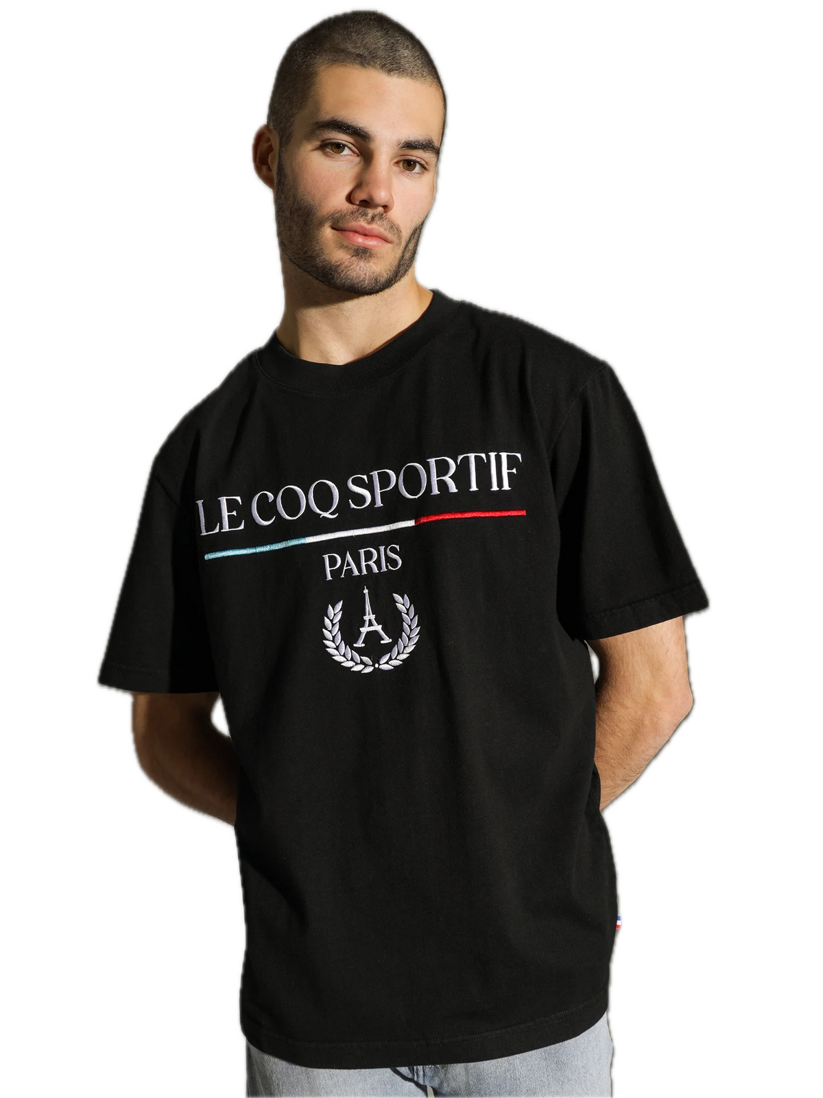 Le Coq Sportif Mens Parisien Tee Top T Shirt - Black