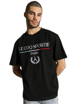 Le Coq Sportif Mens Parisien Tee Top T Shirt - Black