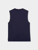 Le Coq Sportif Mens Muscle Tank T Shirt Top Tee Sleeveless Singlet  - Dress Blues