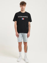 Le Coq Sportif Mens Francaise Tee Top T Shirt - Black