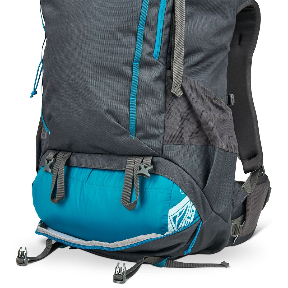 KELTY Asher 65L Backpack Bag Rucksack Hiking Camping in Beluga/Storm Blue