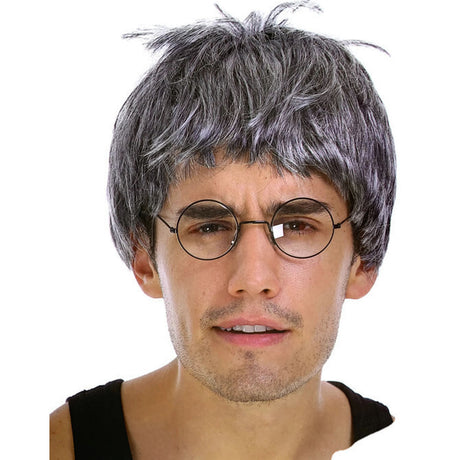 Grandpa Wig Grey Old Man Costume Party Halloween Book Week Professor