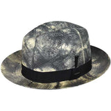 Bailey Mens Derwent Fedora Straw Hat Made in USA Genuine Panama - Black/White