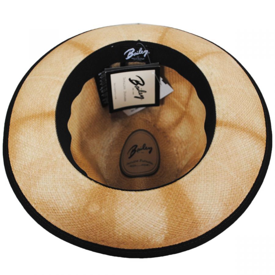 Bailey Mens Clafin Tie Dye Palm Straw Hat Fedora Woven - Tea