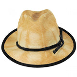 Bailey Mens Clafin Tie Dye Palm Straw Hat Fedora Woven - Tea