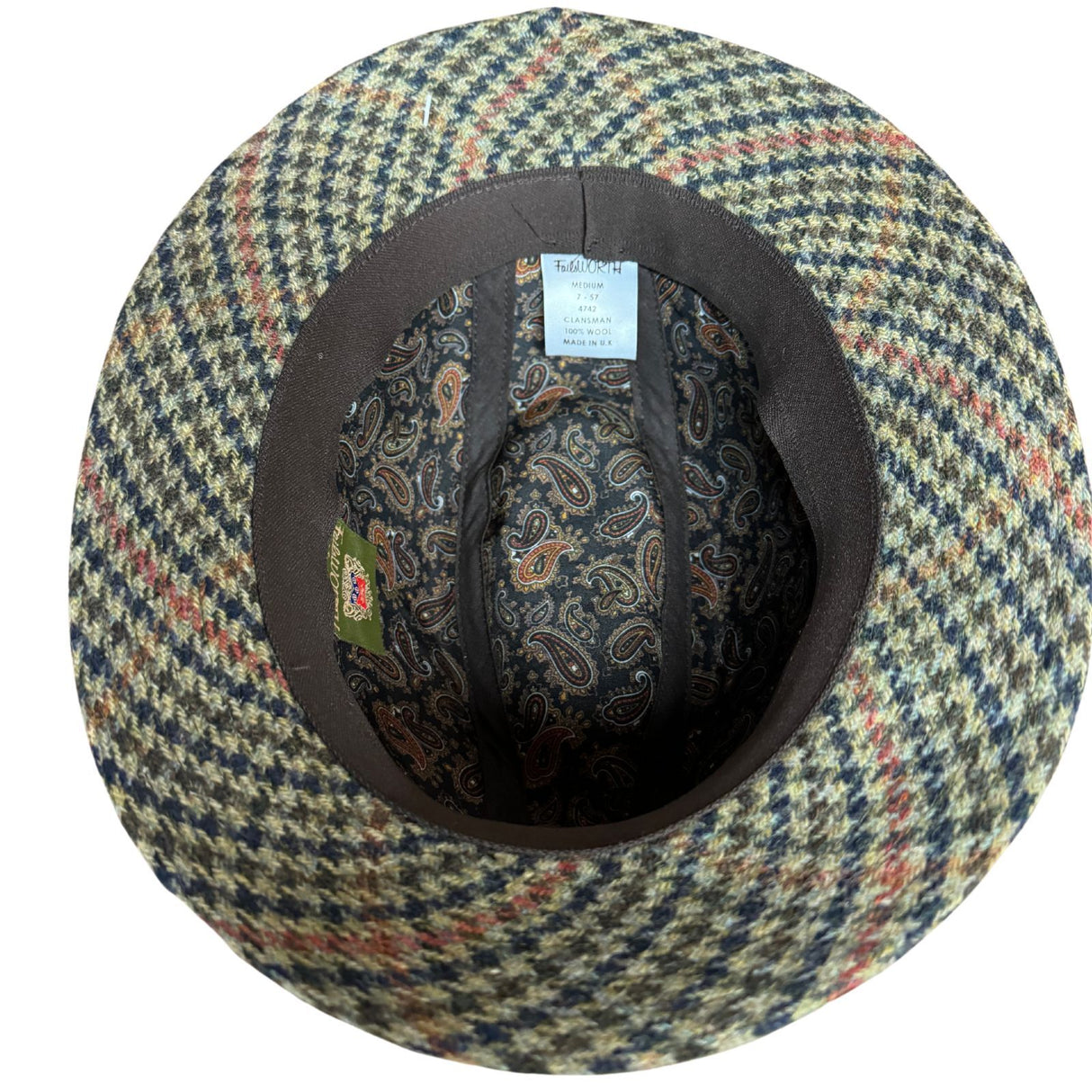 Failsworth 100% Wool Clansman Trilby Hat Made in UK 57cm