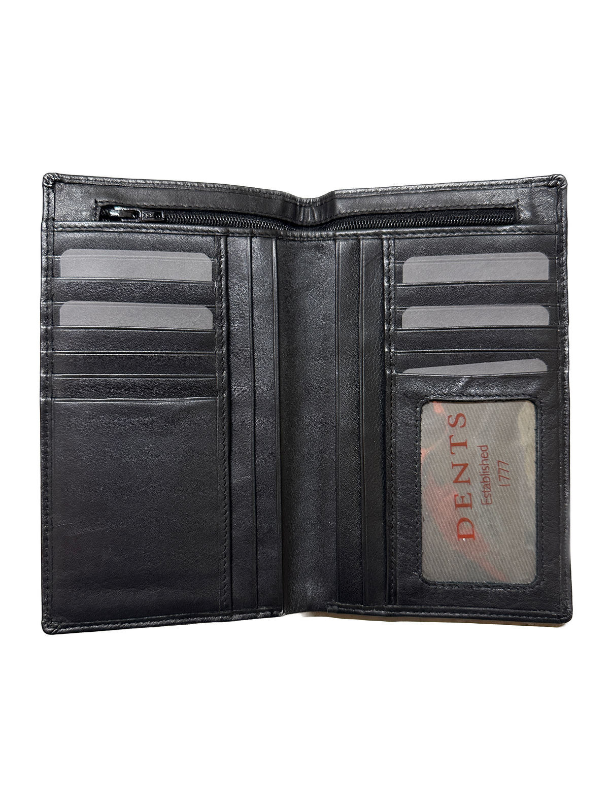 Dents Mens Smooth Leather Coat Wallet with RFID Blocking Protection - Black