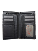 Dents Mens Smooth Leather Coat Wallet with RFID Blocking Protection - Black