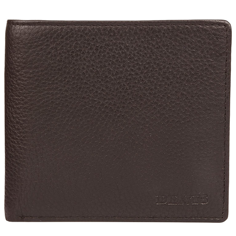 Dents Beauley Pebble Grain Leather Slim Bifold Wallet with RFID Blocking - Chocolate