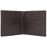 Dents Beauley Pebble Grain Leather Slim Bifold Wallet with RFID Blocking - Chocolate