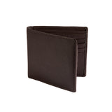 Dents RFID Pebble Grain Bifold Slim Leather Wallet - Chocolate