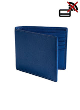 Dents Beauley Pebble Grain Leather Slim Bifold Wallet with RFID Blocking - Royal Blue