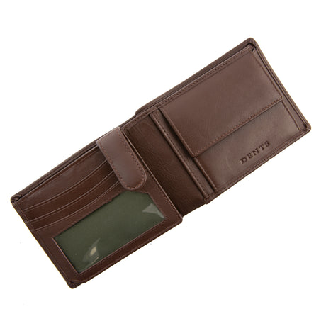 Nappa Leather Trifold Wallet with RFID Protection in English Tan