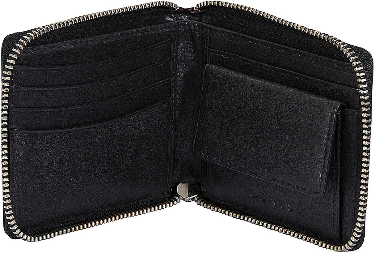 Dents Avon Zip Wallet Smooth Nappa Leather with RFID Blocking Protection - Black