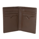 Dents Mens Crocodile Print Leather Credit Card Holder-Brown