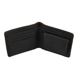 Dents RFID Two-Colour Pebble Grain Leather Bifold Wallet with Coin Purse - Black